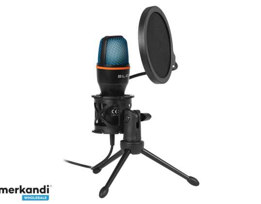 Studiomikrofon med BLOW LED-stativ