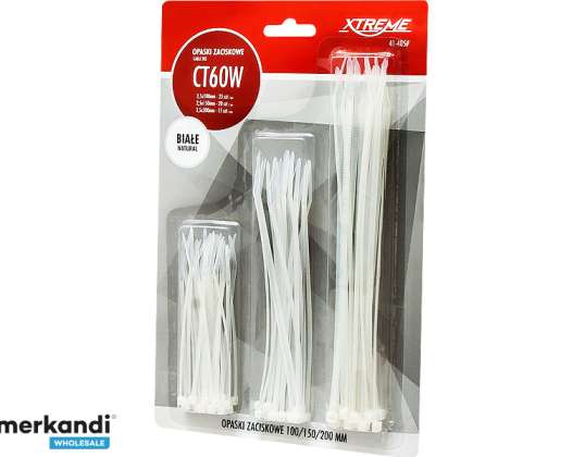 Cable ties set white 2 5/3 5