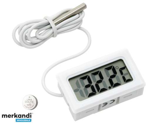 Panel thermometer white LCD 50do100C