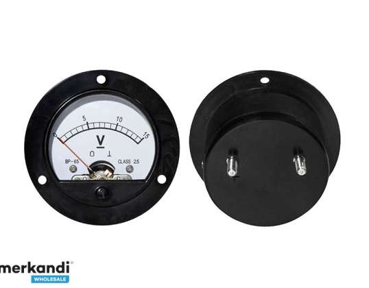 Analoge meter ronde voltmeter 15V