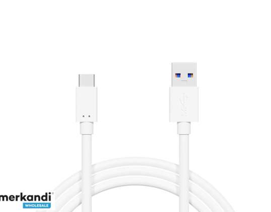 USB 3.0 A conector USB C 1m blanco