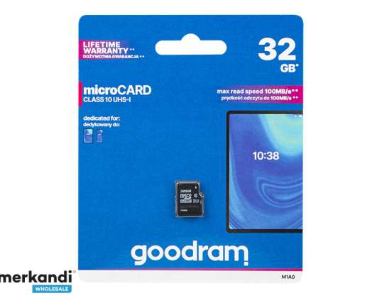MicroSDHC 32GB CL10 UHS- und GOODRAM-Karte