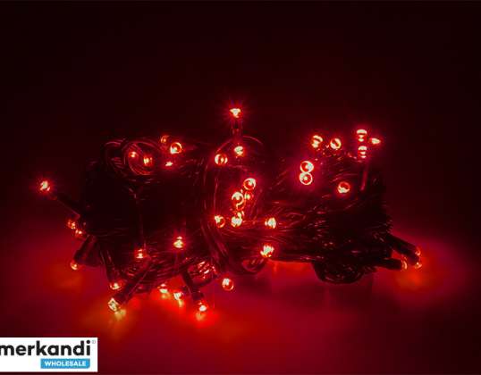 Вогні новорічної ялинки червоні світлодіодні100шт 6 5м