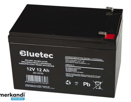 Gel batteri 12V 12Ah BLUETEC