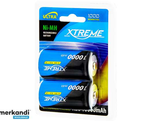 Oplaadbare batterij R20 Ni MH 10000mAh XTREME