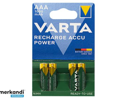 Batería recargable R3 Ni MH AAA 1000mAh VARTA