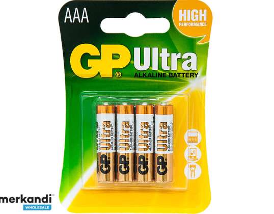 Alkaline batterij. AAA 1.5 LR3 GP ULTRA 4 stuks