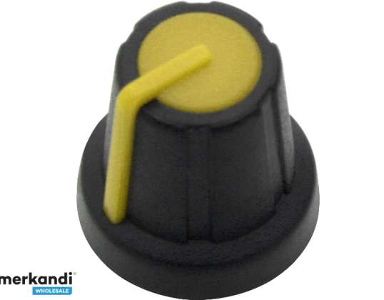 Knoflík černý N 2 wsk.žlutý 17.5mm