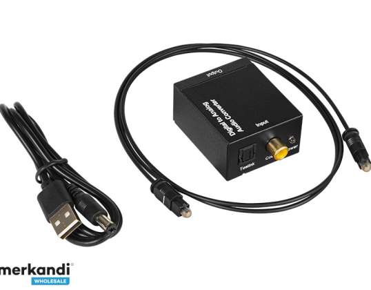 TOSLINK to 2xRCA optical converter