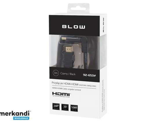 HDMI HDMI BLACK connection angled 3m