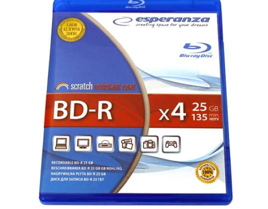 BD R ESPERANZA 25GB X6 BLU RAY BOX 1 PCS
