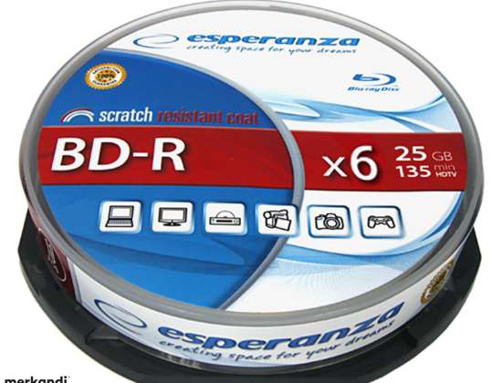 BD R ESPERANZA 25GB X6 CAKE BOX 10 PCS