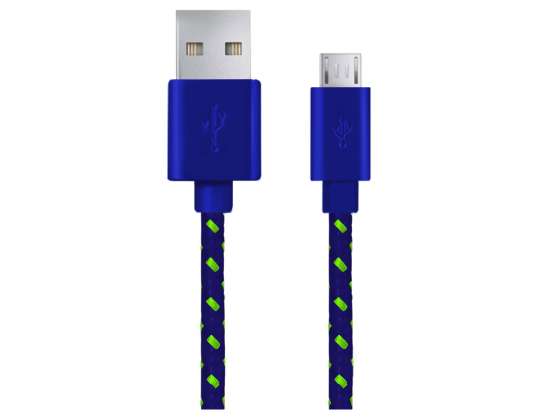 ESPERANZA USB CABLE MICRO A B 1M BRAID NAVY BLUE