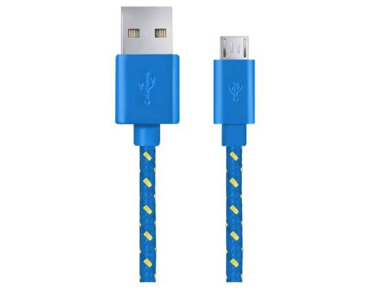 ESPERANZA USB CABLE MICRO A B 2M BRAID BLUE