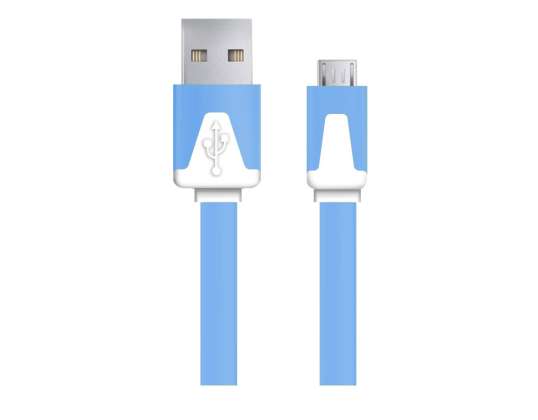 ESPERANZA USB CABLE MICRO A B 1.8M FLAT BLUE