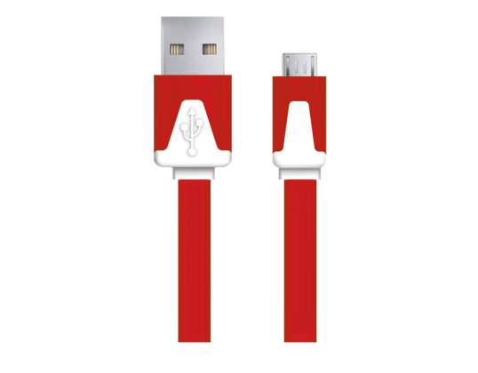 ESPERANZA USB CABLE MICRO A B 1.8M FLAT RED