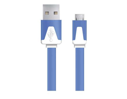 ESPERANZA USB CABLE MICRO A B 1M FLAT BLUE