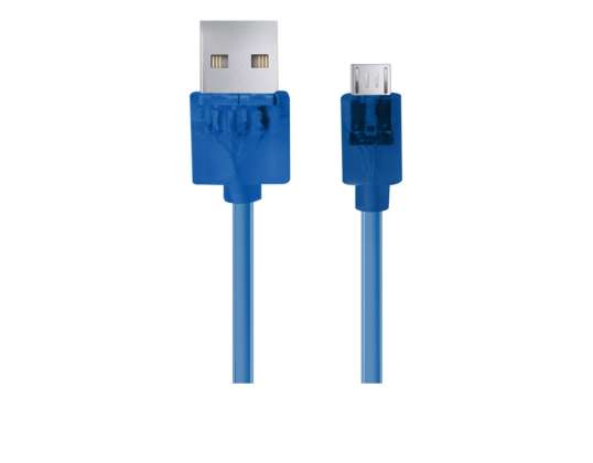 ESPERANZA USB CABLE MICRO A B 1M BLUE TRANSPARENT