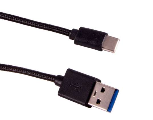 ESPERANZA USB-KABEL TIL USB C 3.1 1M FLETTET SVART