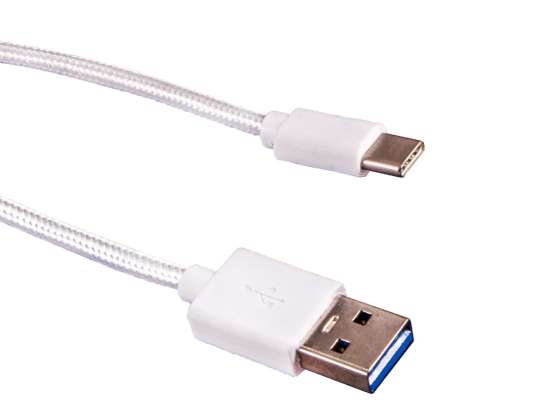 ESPERANZA KABEL USB A   USB C 3.1 1M OPLOT BIAŁY