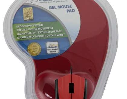 ESPERANZA MOUSE WIRE. 3D OPT. USB WITH GEL PAD RED