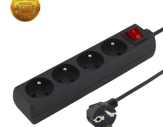 TITANUM SURGE PROTECTOR 4 GN. EARTH. ENABLE. 3 0M BLACK