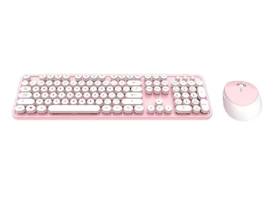 Комплект беспроводной клавиатуры MOFII Sweet 2.4G Белый розовый
