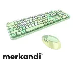 Kit de teclado sem fio MOFII Sweet 2.4G verde