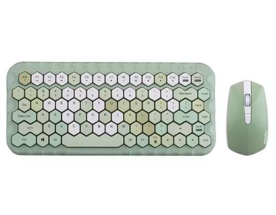 Комплект беспроводной клавиатуры MOFII Honey 2.4G зеленый