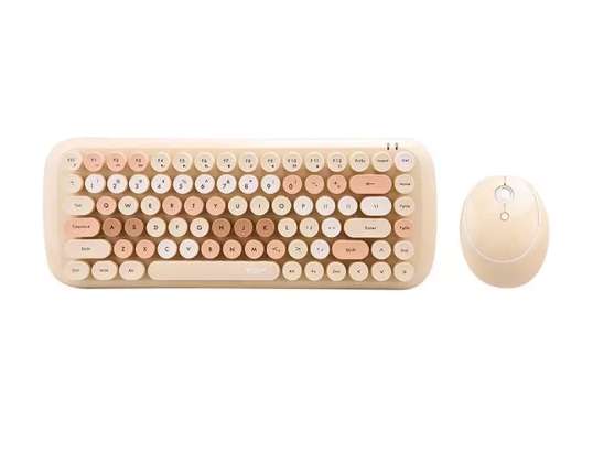 Belaidės klaviatūros komplektas MOFII Candy 2.4G smėlio spalvos