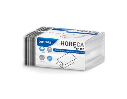Бумажное полотенце Horeca Comfort 150 листьев белое 100% целлюлоза