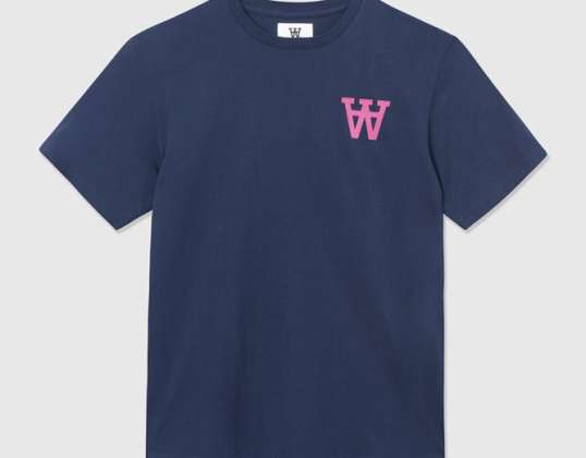 Herren Wood Wood Ace AA T-Shirt Marineblau - 10235702-2222-Navy