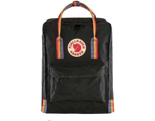 Fjällräven City Backpack Black - KANKEN RAINBOW 550-907
