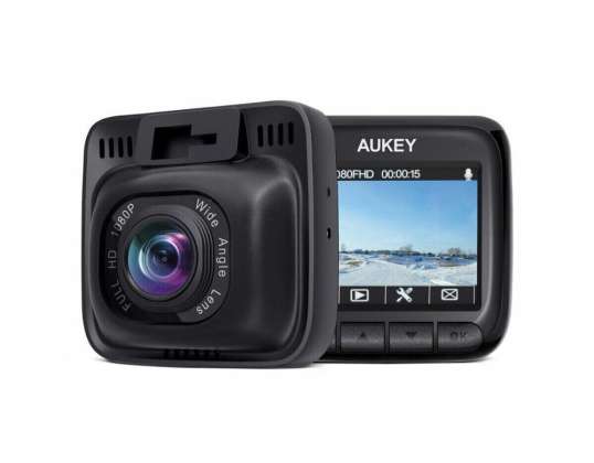 Aukey DR01 dash cam kamera za jednostavnu montažu od 1080P 170 ° s vidnim poljem od 170 ° i dobro funkcionira za noćnu vožnju.