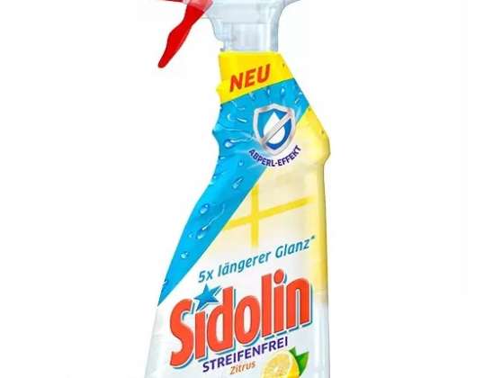 Sidolin vloeistof 0,5l wast ramen en spiegels Zitrus chemie uit het westen