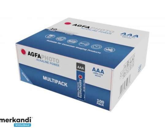 AGFAPHOTO Battery Power Alkaline Micro AAA 100 Pack