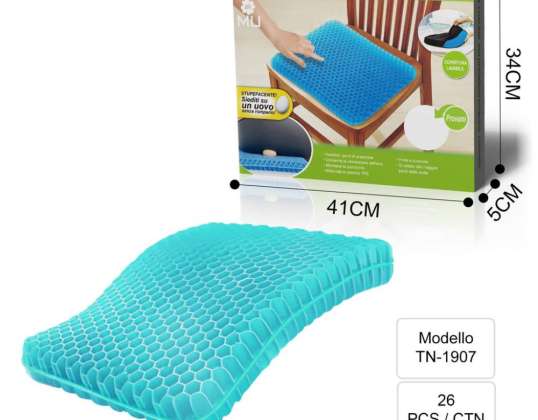 GREEN Gel seat cushion, thick cooling seat cushion, large breathable honeycomb design, absorbs pressure points, seat cushion with anti-slip coating