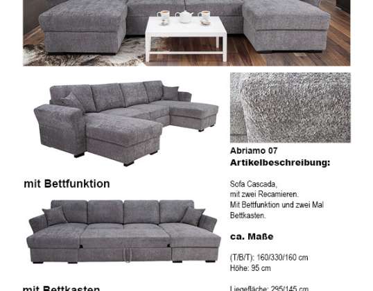 1. Izvēles dīvāns Living Landscape Cascada gultas funkcija / uzglabāšanas kaste