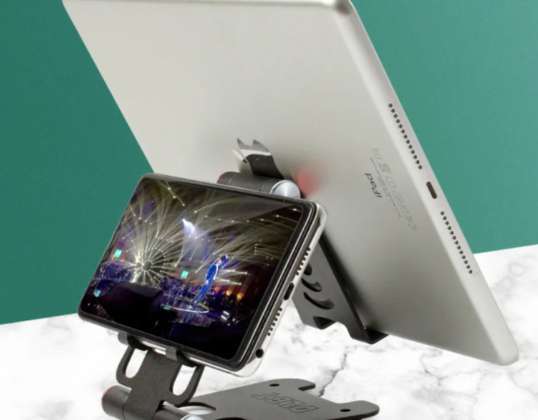 DUAL Desk Stand Aluminiowy wspornik do telefonu komórkowego Dwufunkcyjny uchwyt na tablet stacjonarny Uchwyt komputerowy Całkowicie metalowy wspornik