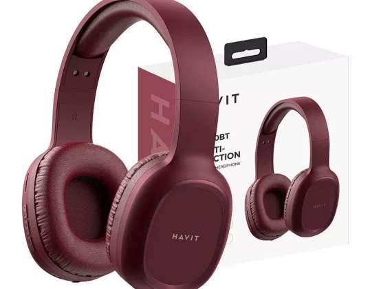 Havit H2590BT PRO vezeték nélküli Bluetooth fejhallgató piros