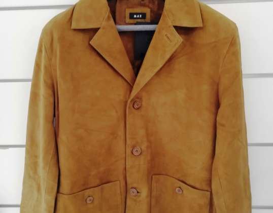 Moška jakna iz pravega usnja, izdelana iz novega semiša ITALIJE
