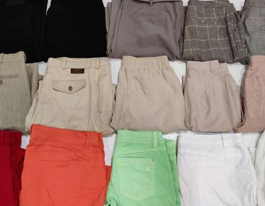 Sorted used clothing PACKAGE WOMEN'S CLASSIC MATERIAL TROUSERS PLN 5/KG