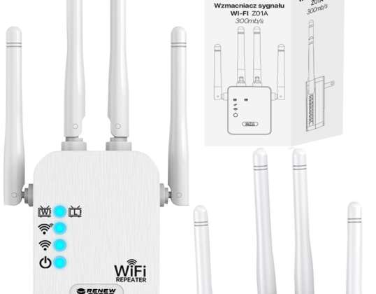 Wi-Fi Repeater Repeater LONG RANGE 4 Antennas POWER 1200Mbps 2.4G 5G Z01B