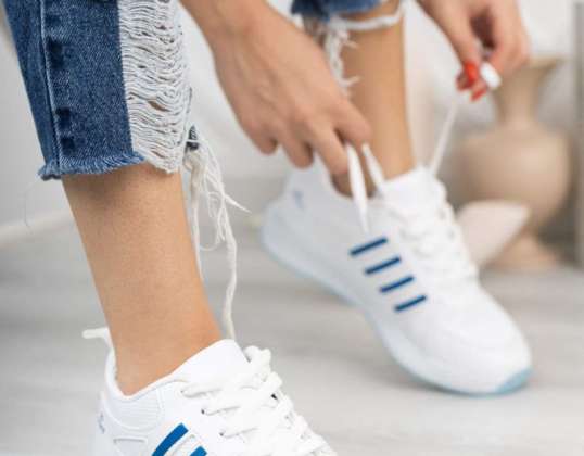 Спортни обувки на едро Синьо & Бяло