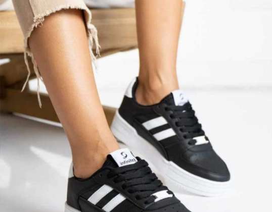 Спортни обувки на едро Черно & Бяло