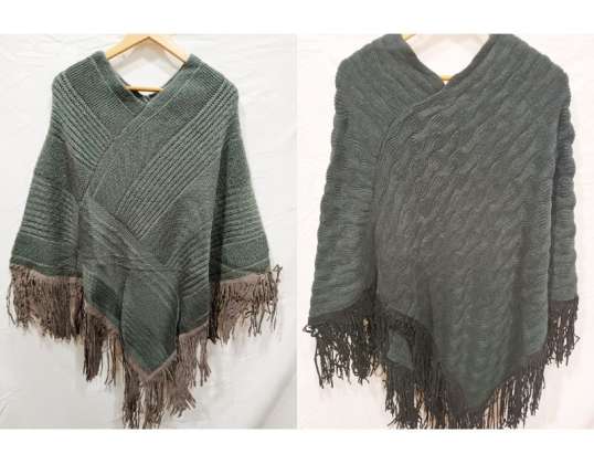 Wholesale Ponchos for Women - Variety of Knitted Wool Ponchos