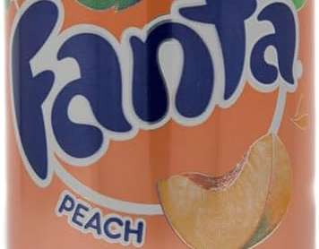 Fanta Naturally Flavoured American Soft Drink Soda 12 x 355ml (Peach)