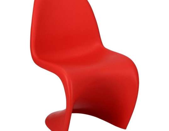 otroški stol Panton Junior design, rdeč