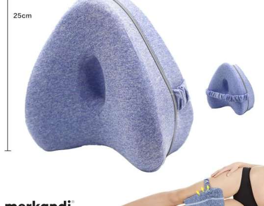 Pernă pentru picioare | Proteză ergonomică pentru genunchi pentru dormit | Genunchiere din spumă cu memorie cu curea laterală de dormit | Pernă detașabilă și lavabilă pentru picioare