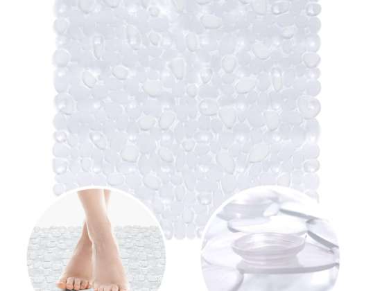 Tapete de duche antiderrapante transparente 51x51 cm